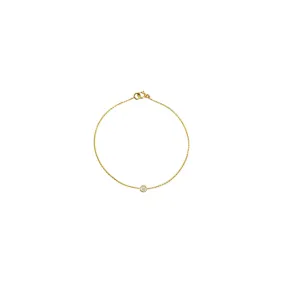 18K Gold Bezel Set Diamond Bracelet