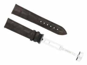 20MM LEATHER WATCH STRAP BAND DEPLOYMENT BUCKLE CLASP FOR TAG HEUER D/BROWN