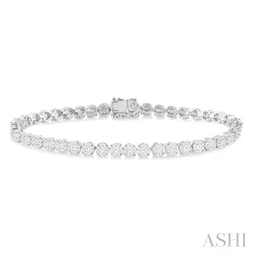 3 Ctw Round Cut Lovebright Diamond Bracelet