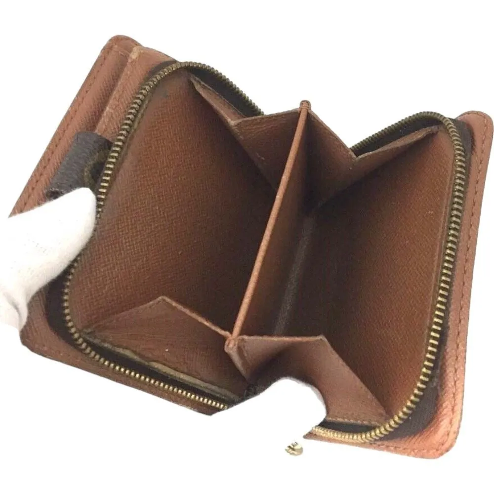 427130T (G1) Louis Vuitton Wallet Compact Zip Brown Monogram
