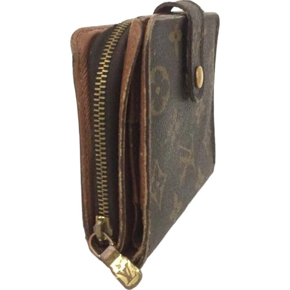 427130T (G1) Louis Vuitton Wallet Compact Zip Brown Monogram