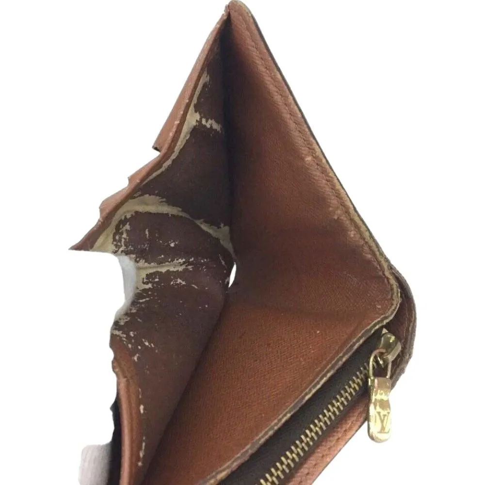 427130T (G1) Louis Vuitton Wallet Compact Zip Brown Monogram