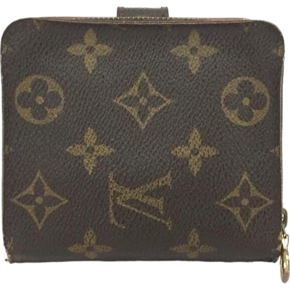427130T (G1) Louis Vuitton Wallet Compact Zip Brown Monogram