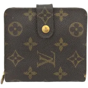 427130T (G1) Louis Vuitton Wallet Compact Zip Brown Monogram
