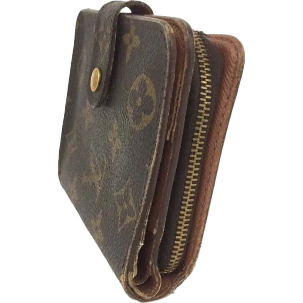 427130T (G1) Louis Vuitton Wallet Compact Zip Brown Monogram