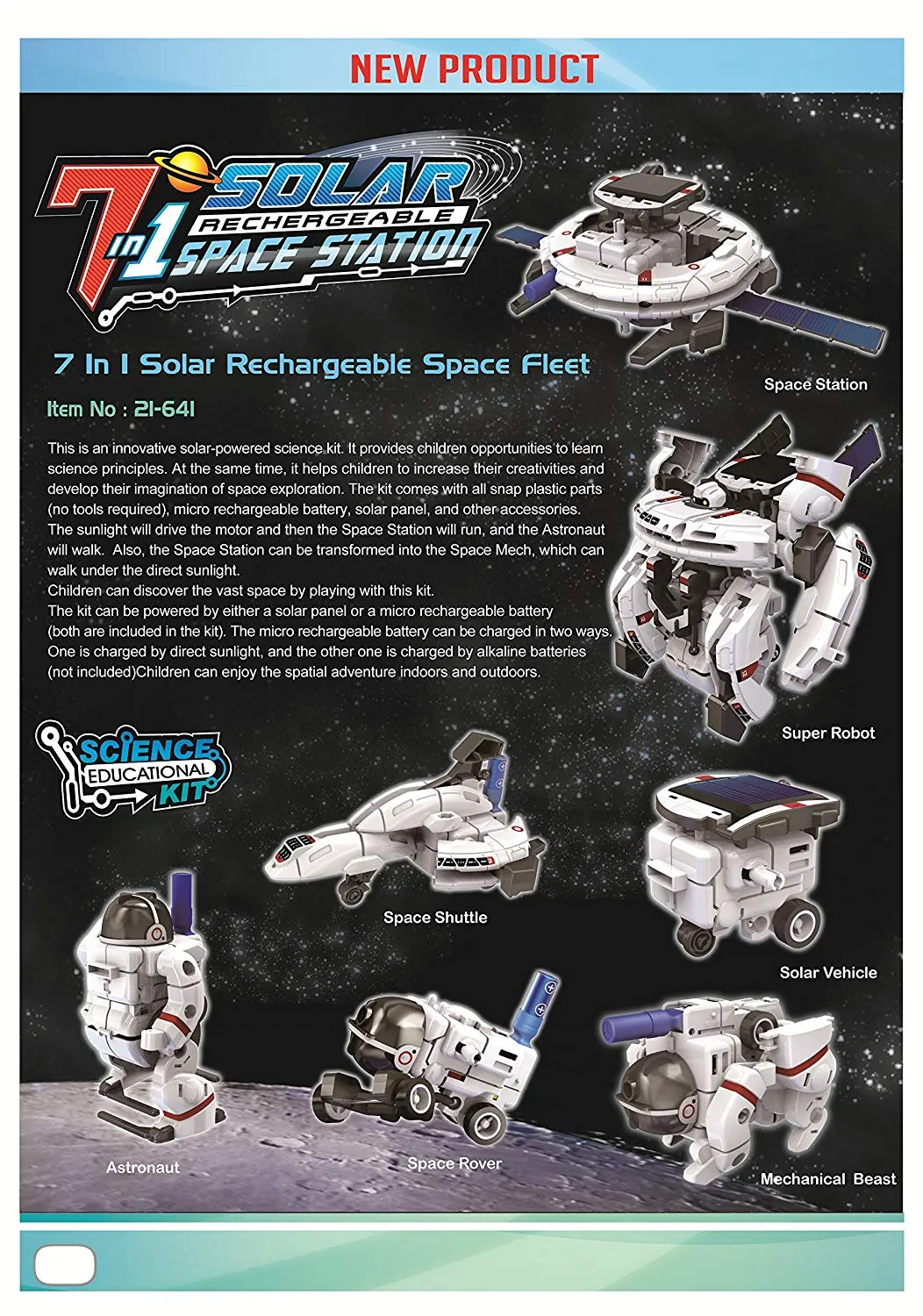 7 in 1 Solar Space Fleet kit