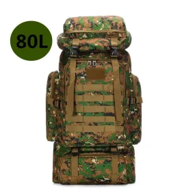 80L Waterproof  Outdoor Adventure Hiking & Climbing Rucksack Backpack