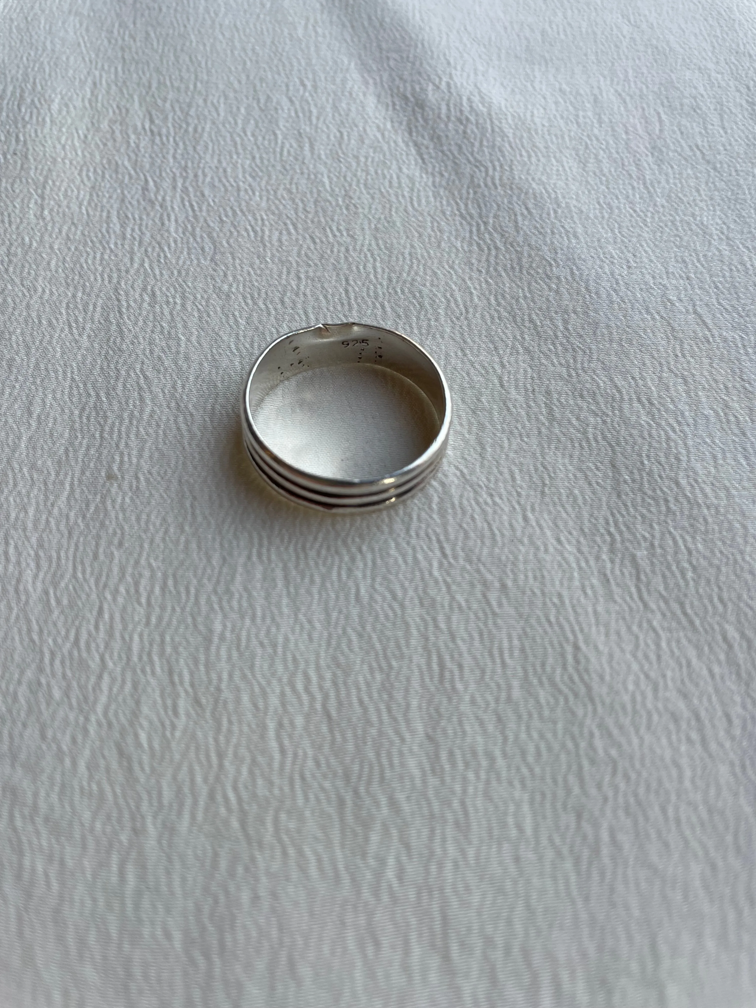 90s silver stacked rings ring R170