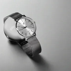 Advance Chrome 36MM Unisex Mesh Watch In Silver