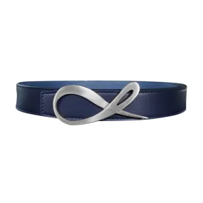 Aegean Marino Reversible Belt With Silver Signature Hardware