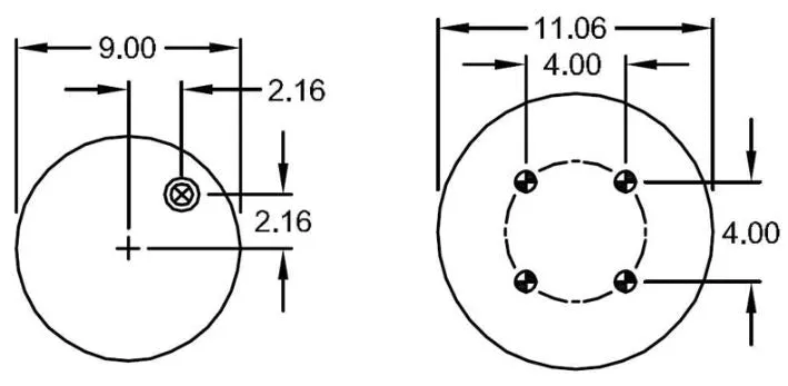 Air Spring Bag for Hendrickson Trailer Replaces Firestone 8944