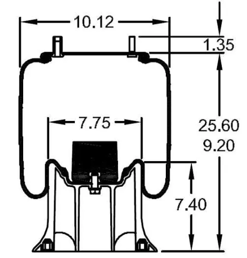 Air Spring Bag for Navistar Trucks (Replaces Firestone 9394)