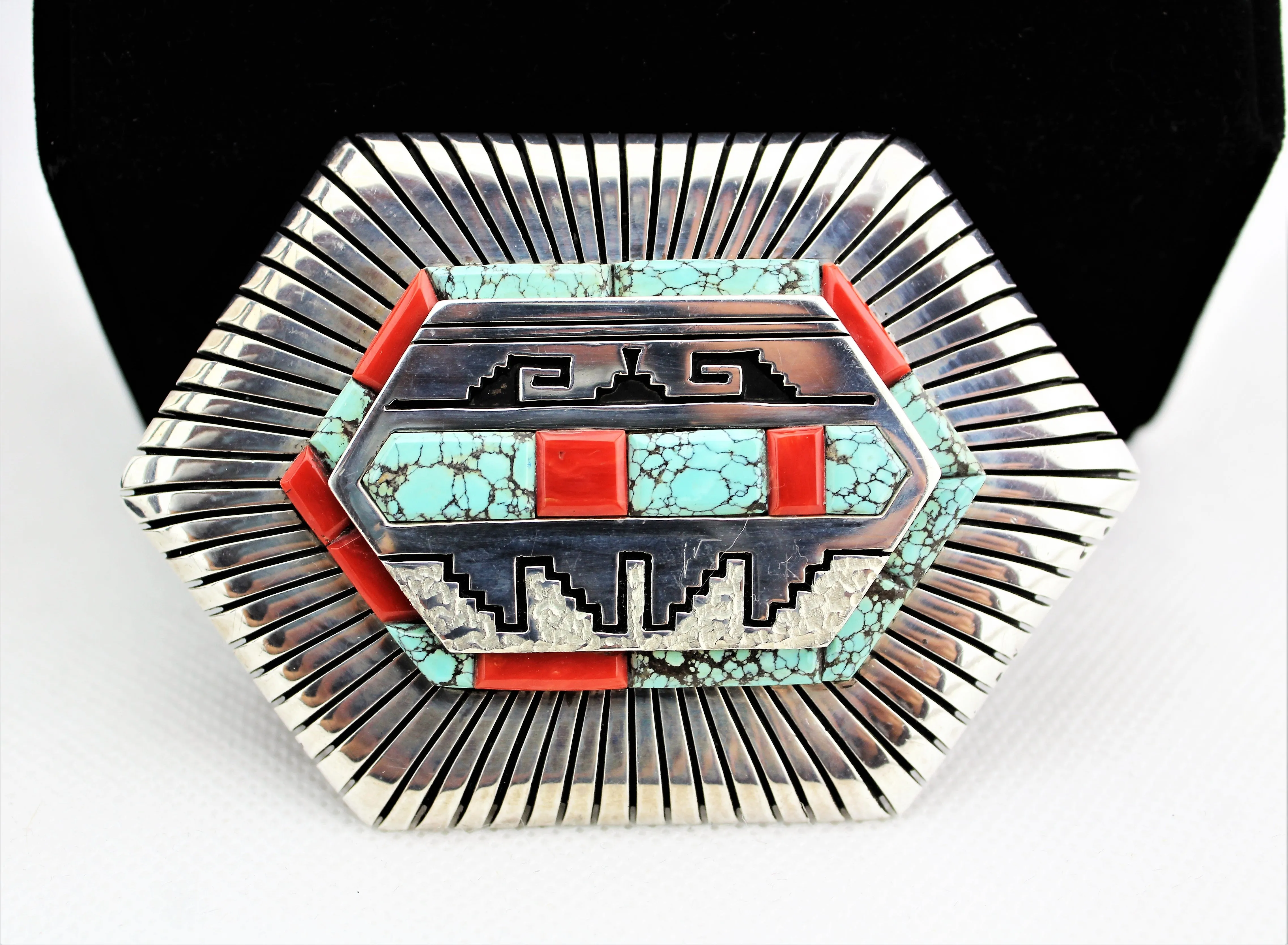 Alvin and Lula Begay Bolo Tie Buckle Set