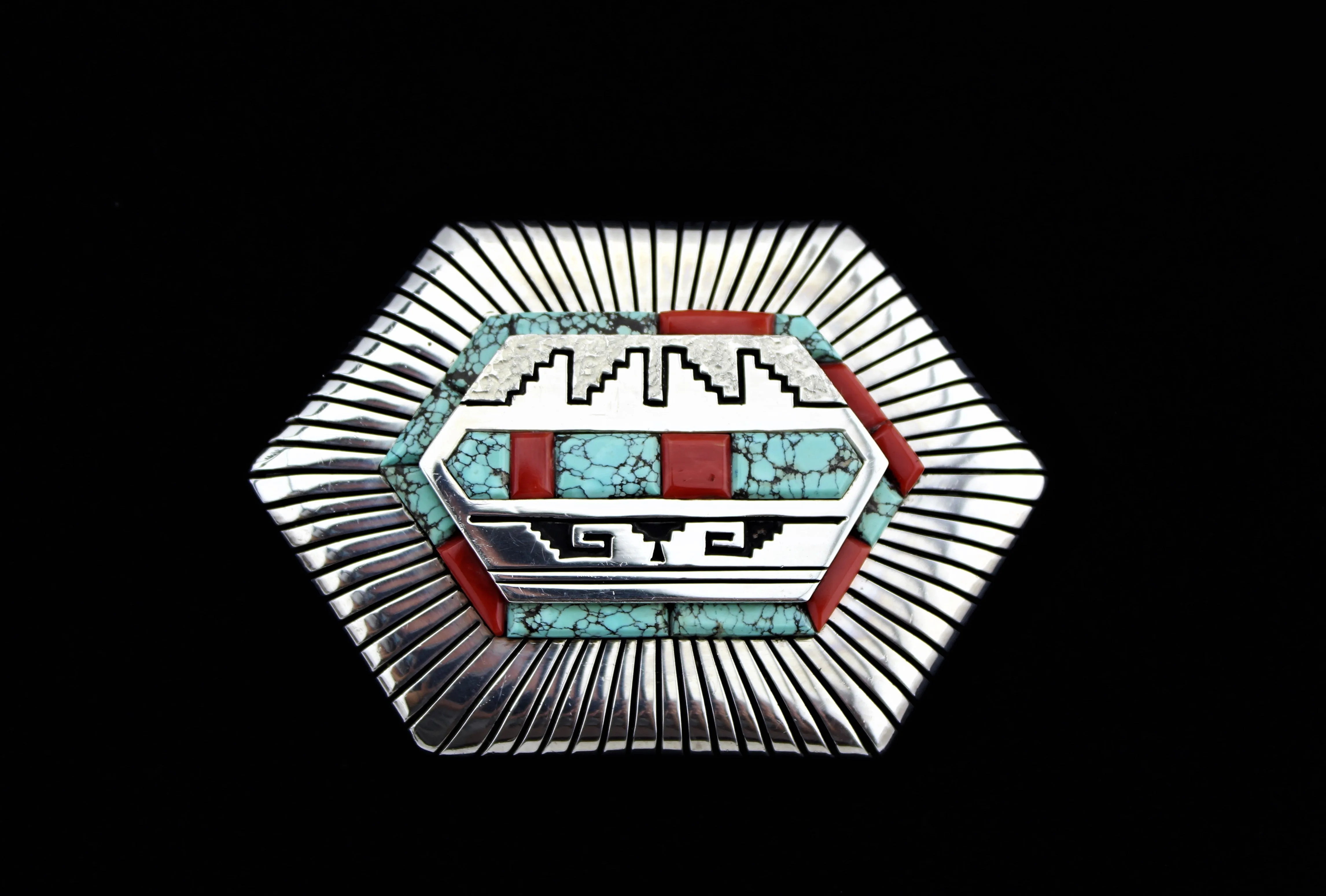 Alvin and Lula Begay Bolo Tie Buckle Set