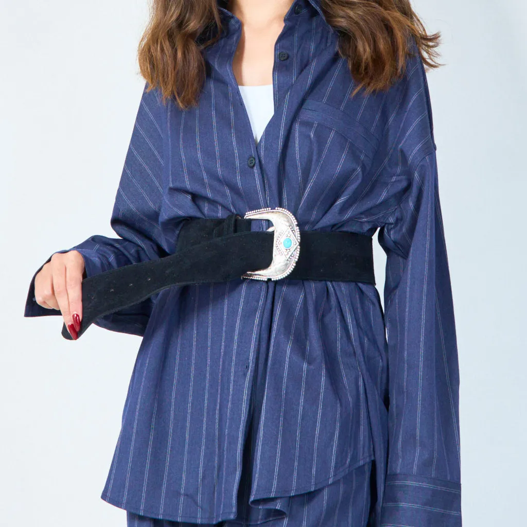 Annastacia | Western Style Wide Suede Belt