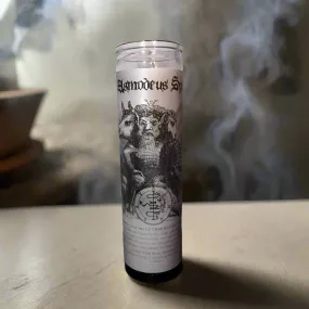 Asmodeus - Inspire Knowledge and Fortitude Glass Spell Candle