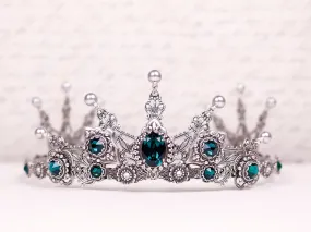Avalon Tiara - Antiqued Silver