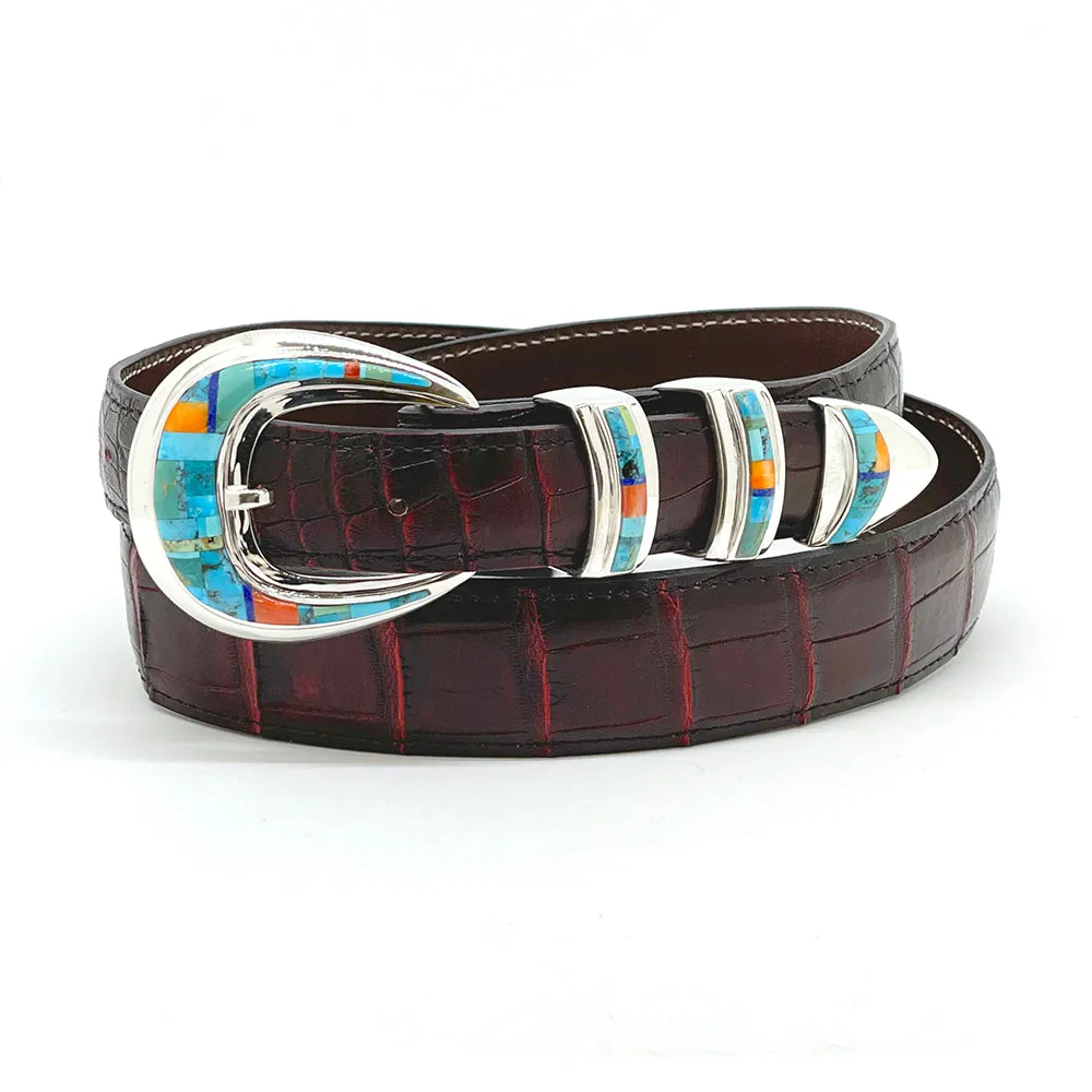 B G Mudd 120 w/ Patchwork Inlay Buckle Set 1.0
