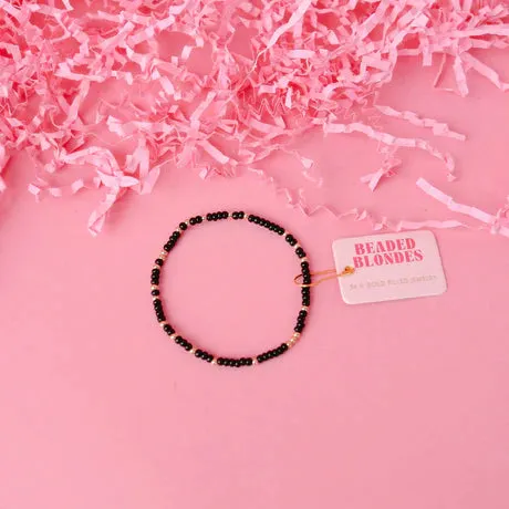 Beaded Blondes | Black Sparkle Bracelet