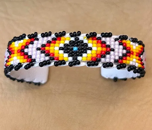 Beaded Bracelet Cuff 3/4"