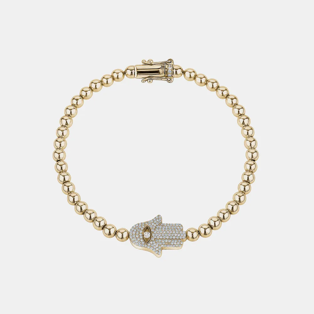 Beaded Hamsa Bracelet