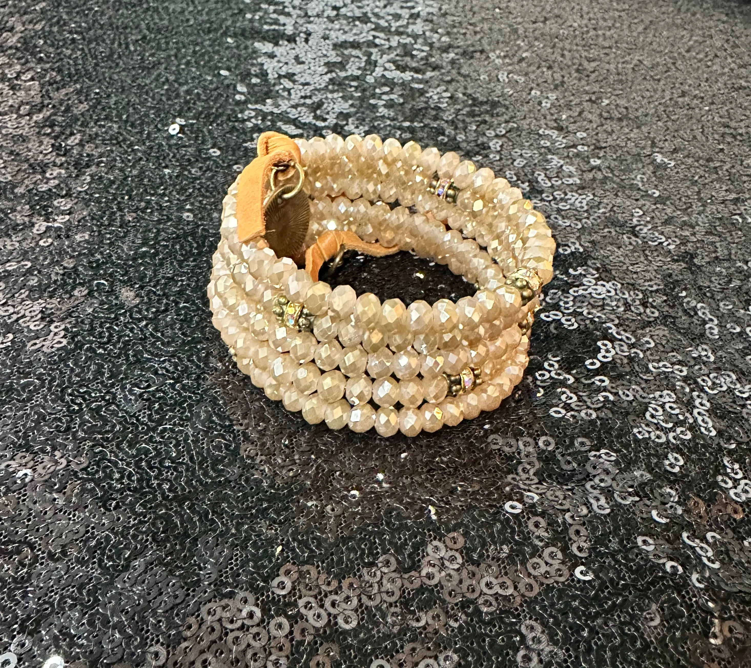 Beaded Single Colored Stack Bracelet