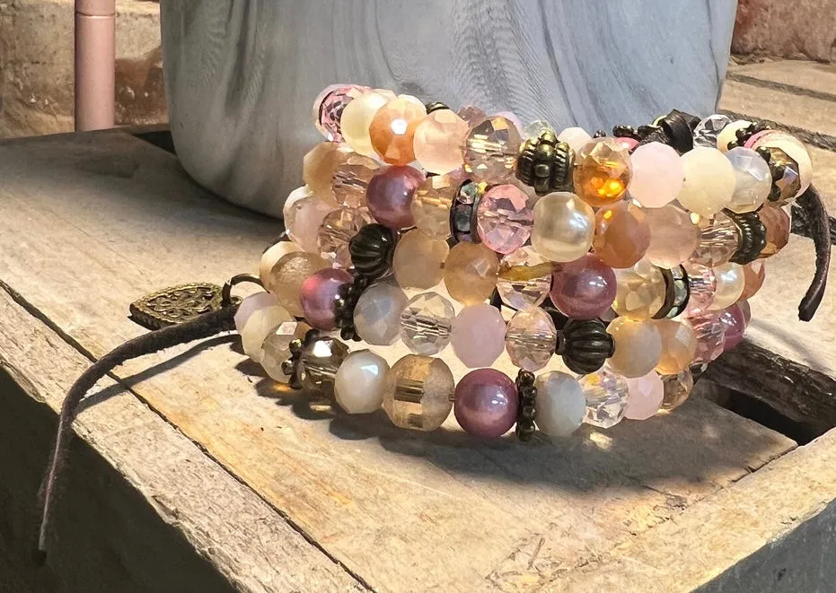 Beaded Single Colored Stack Bracelet