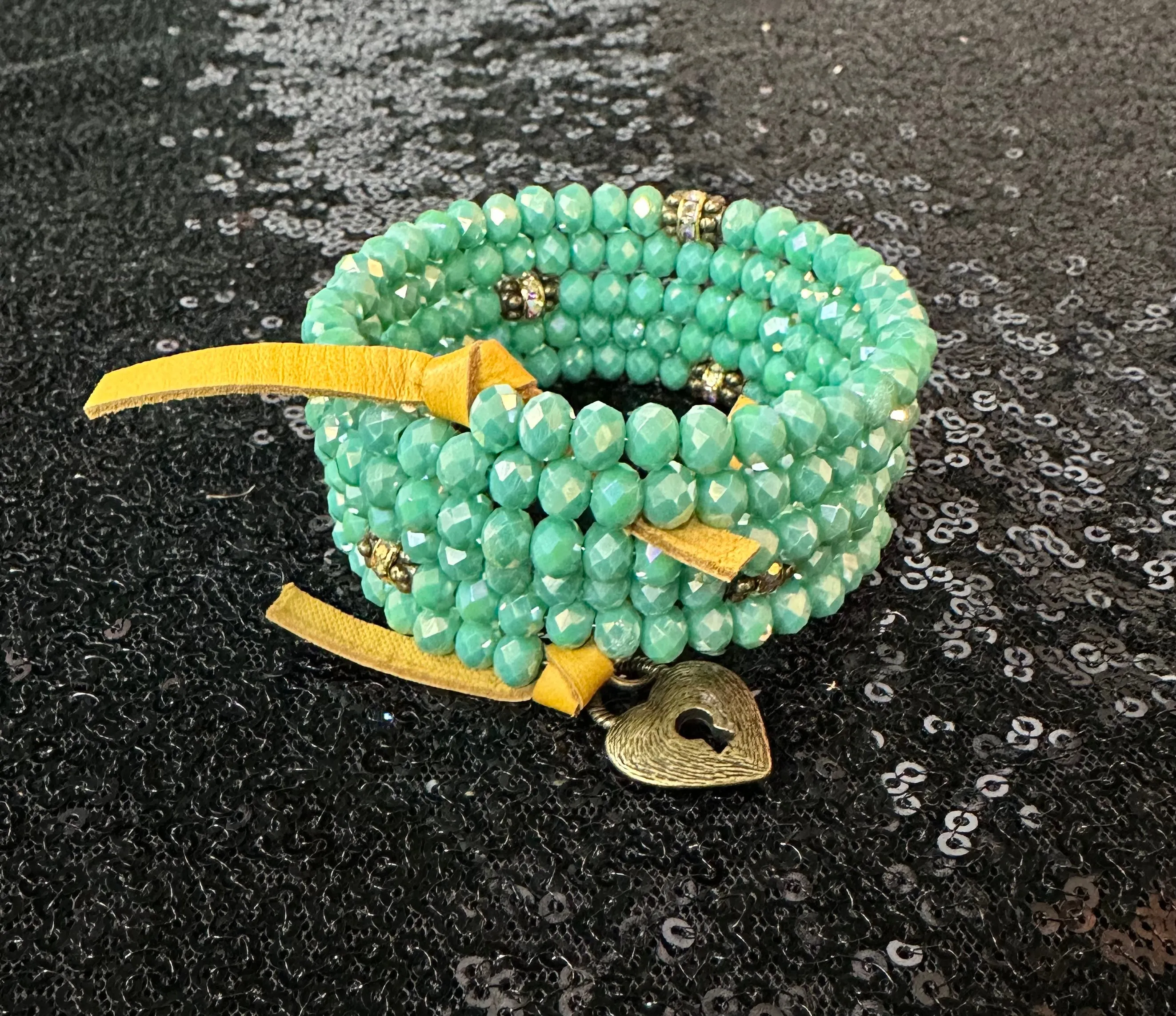 Beaded Single Colored Stack Bracelet