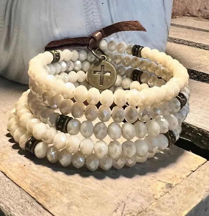 Beaded Single Colored Stack Bracelet