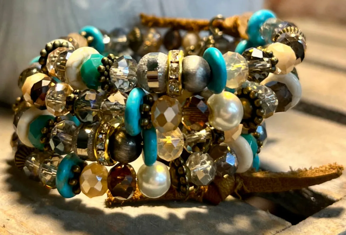 Beaded Single Colored Stack Bracelet