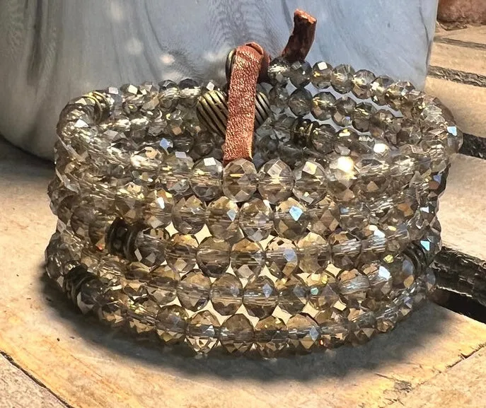Beaded Single Colored Stack Bracelet
