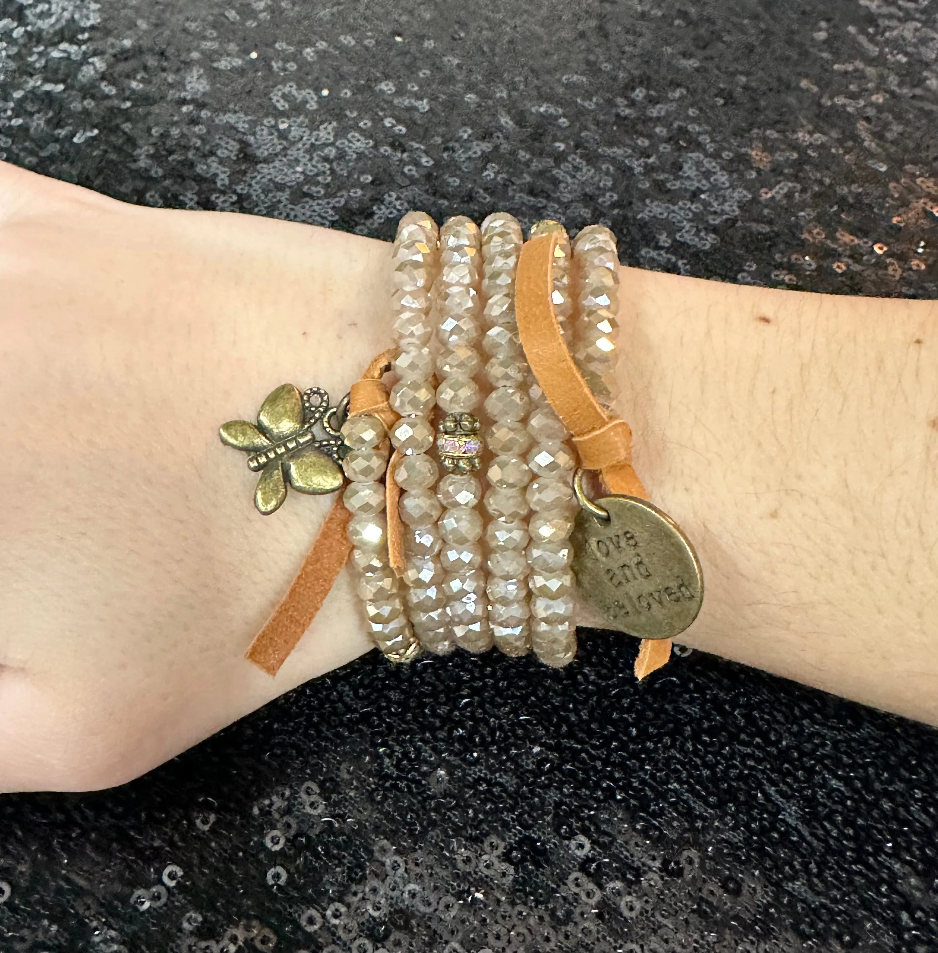 Beaded Single Colored Stack Bracelet