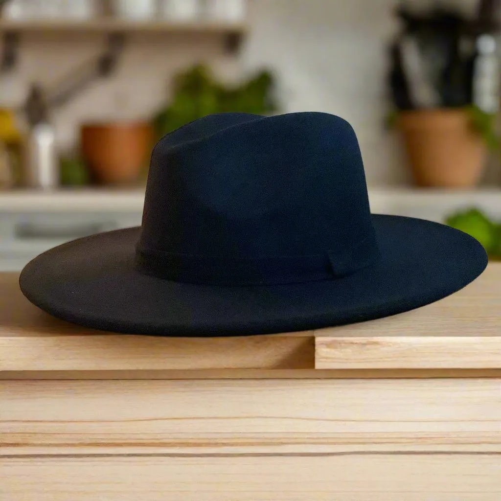 Black hat / Black fedora / man hat / woman hat