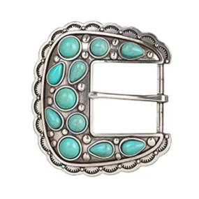 Blazin Roxx Two Piece Turquoise Buckle Belt Buckle