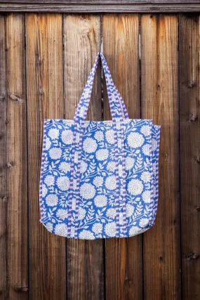 Blue Dahlia Tote Bag