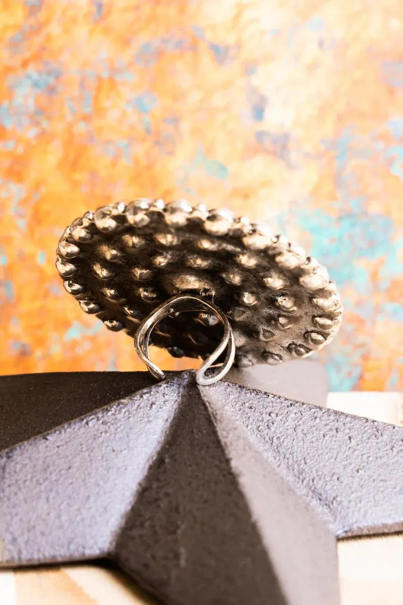 Bold and Brilliant Crystal Disk Ring