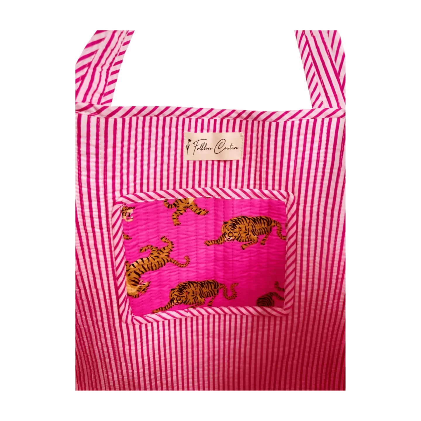 Bright Pink Tiger Tote