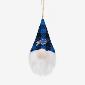 Buffalo Bills Plaid Hat Plush Gnome Ornament