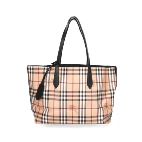 Burberry 'Haymarket' Reversible Tote Bag