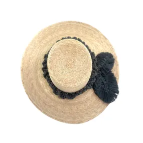 by Del Reo Luxury Vintage Macrame Palm Leaf Hat