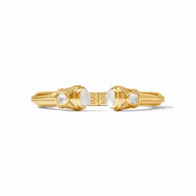 Cabochon Demi Cuff - Iridescent Clear Crystal