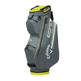Callaway Chev 14 Dry Golf Cart Bag - Charcoal/Fluorescent Yellow