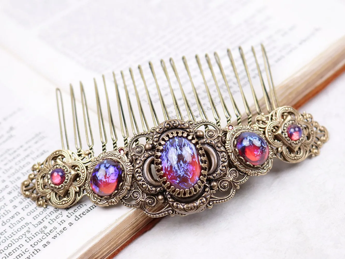 Canterbury Comb - Antiqued Brass