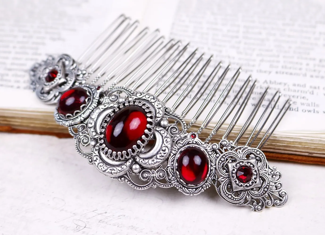 Canterbury Comb - Antiqued Silver