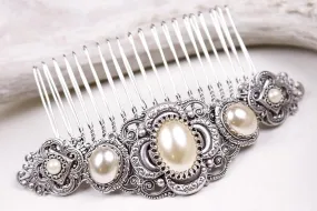 Canterbury Comb - Antiqued Silver