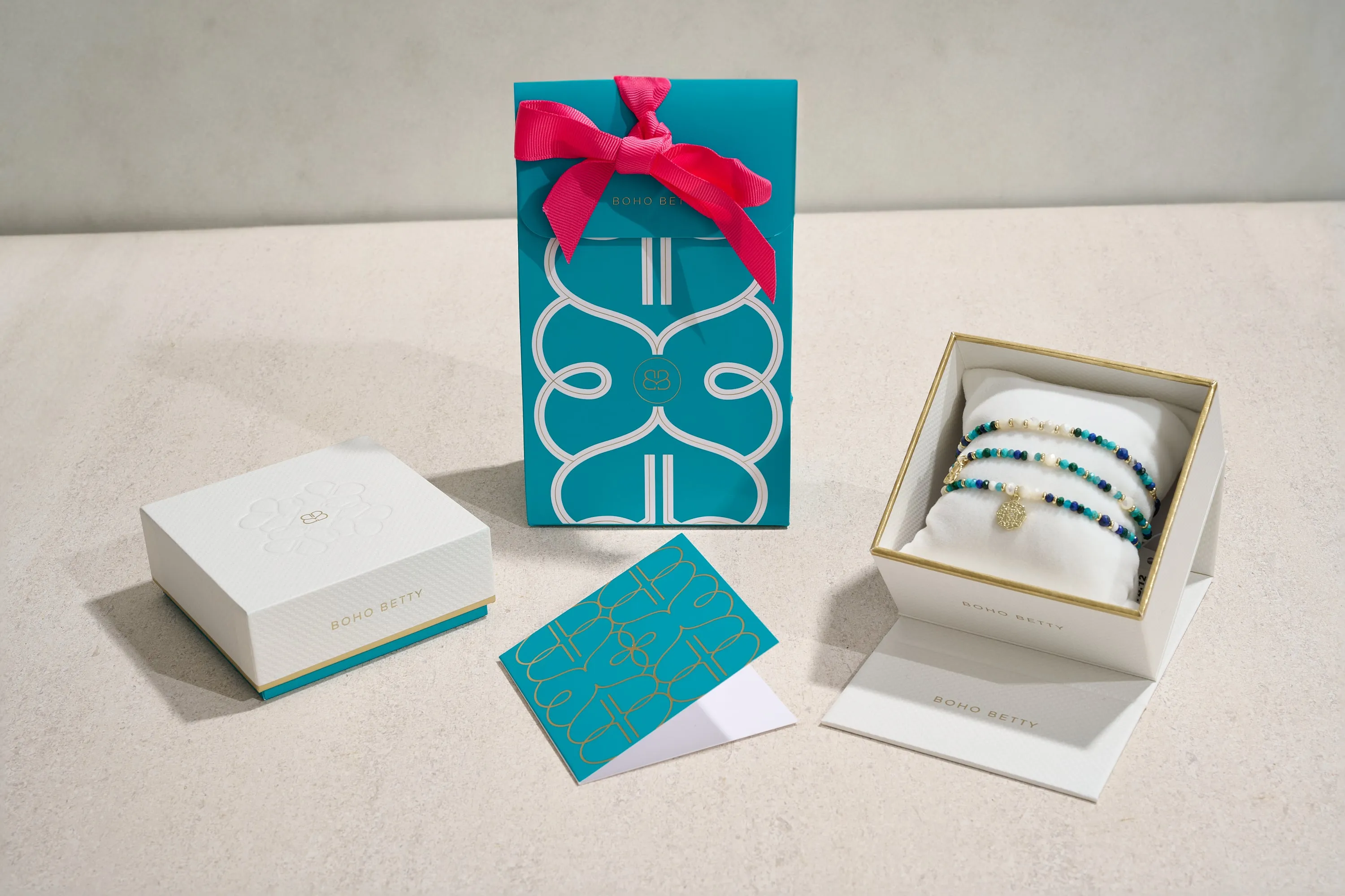 Capri Blue 2 Layered Bracelet Stack