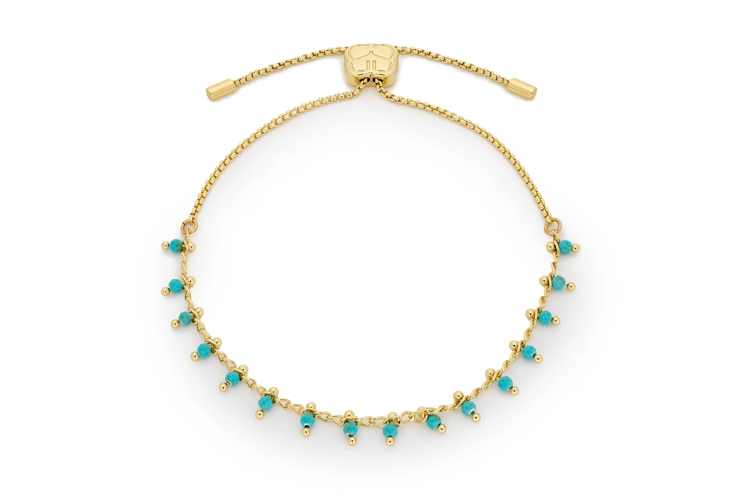 Capri Blue 2 Layered Bracelet Stack