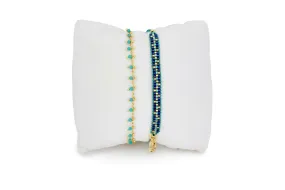 Capri Blue 2 Layered Bracelet Stack
