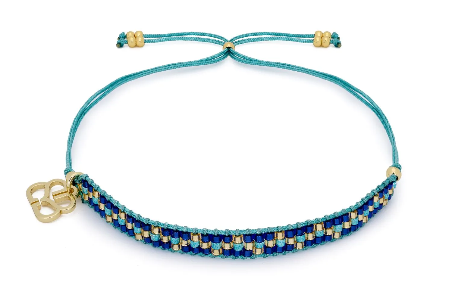 Capri Blue 2 Layered Bracelet Stack