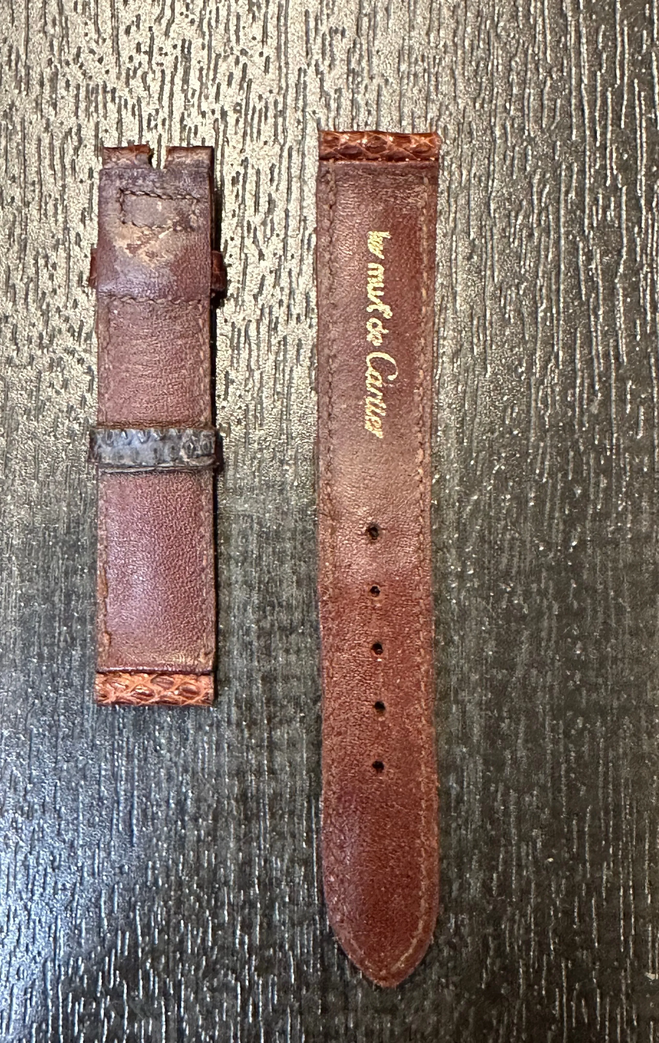 Cartier Brown Padded Stitched Lizard Watch Strap - $750 APR w/ CoA!